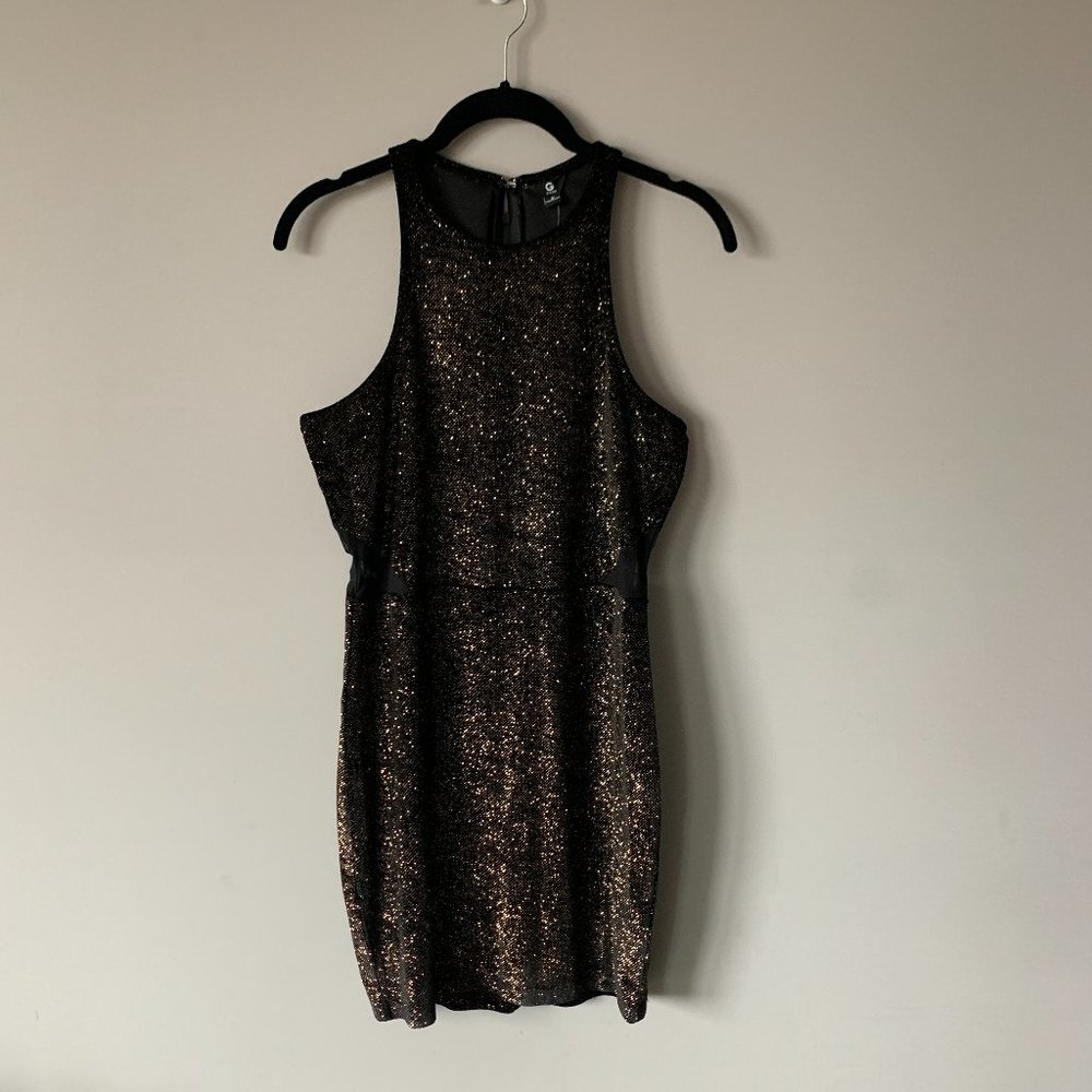 Nordstrom Dress (thick straps) - Black & Gold (Guess)